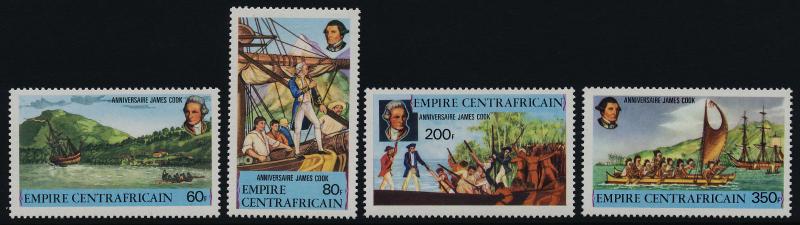 Central Africa 341-4 MNH Captain Cook, Ship, Endeavour