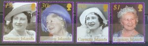 CAYMAN ISLANDS 2002 QUEEN MOTHER SET SG989/992 UNMOUNTED MINT