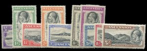 Ascension #23-32 Cat$161, 1934 George V, complete set, hinged