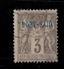 Port Said #3 Peace & Commerce Overprint - Used