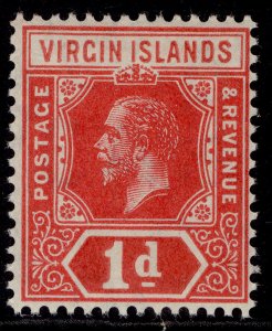 BRITISH VIRGIN ISLANDS GV SG70, 1d deep red, NH MINT. 