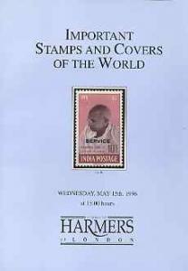 Auction Catalogue - World - Harmers 15 May 1996 - Importa...