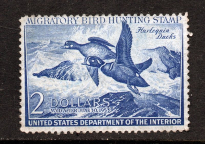 Scott  RW19 1953  Duck  Stamp unsined   NO GUM on BACK