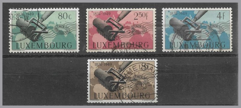LUXEMBOURG - 1949 UPU Annv. set - used - 261-264