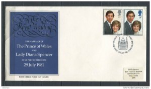 Great Britain 1981 Cover Royal Wedding First Day of Cancel