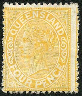 Queensland SG194a 4d Orange PENGE for PENCE M/M Cat 160 pounds 