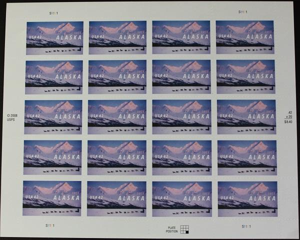 US #4374 Mint Sheet Alaska Statehood 