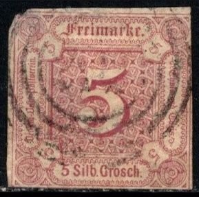 1859 German States Thurn & Taxis Scott #- 13 5 Groschen Imperf