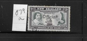 NEW ZEALAND SCOTT #79A 1940 OFFICIAL (FF JOINED)- 2P- USED