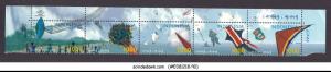 INDONESIA - 2002 KITES - 5V SE-TENANT - MINT NH