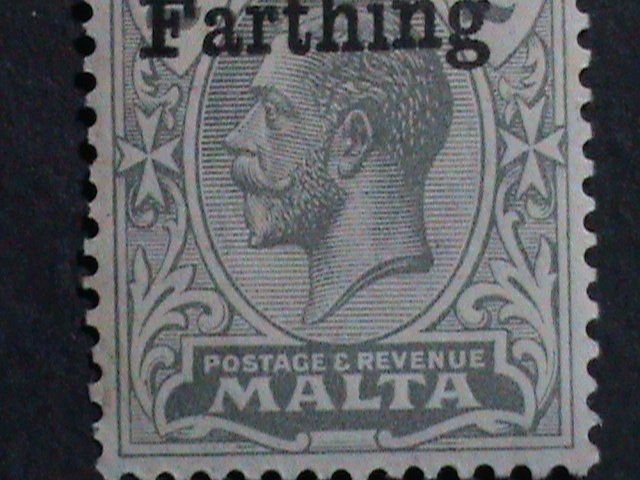 ​MALTA-1922 SC #97 KING GEORGE V  SURCHARGE MLH 101 YEARS OLD VERY FINE RARE
