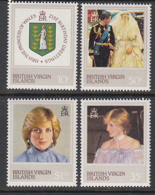 British Virgin Islands 430-433 Princess Diana MNH VF