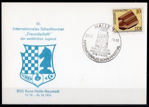 Germany DDR 1976 III INTERNATIONAL CHESS TOURNAMENT BSG BUNA HALLE-NEUSTADT