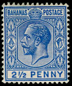 BAHAMAS SG84a, 2½d deep dull blue, M MINT. Cat £18.