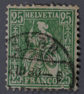 Switzerland #55 Used Fine/VF Cancel BERN Date 2 III 80 - 6