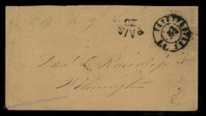 CSA Fayetteville NC Carolina Civil War Confederate Stampless Paid 10 Cover 92868