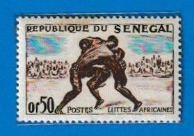 SENEGAL SCOTT#202 1961 AFRICAN WRESTLING - MNH