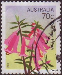 Australia 2014 Sc#4056, SG#4133 70c State Flowers Common Heath Vic USED.