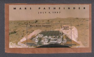 From Uncut Pane $3.00 Mars Pathfinder Souvenir Sheet - US 3178 Rover Sojourner 