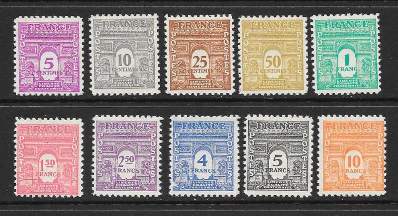 FRANCE Sc#475-476H Mint Moderately Hinged Complete Set