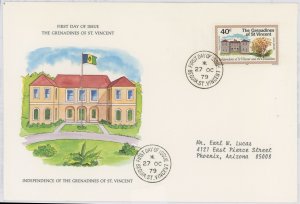 St. Vincent Grenadines 182 1979 Independence of the Grenadines of St. Vincent.  Addressed, Postal Commerative Society FDC