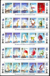 Solomon Islands 1986 Sailing Regatta America's CUP Sheet MNH 2 scans