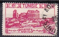 Tunisia 1945 Scott 113D Roman Amphitheater used