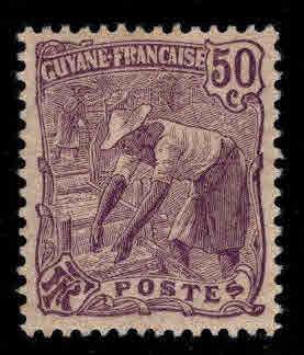 French Guiana Scott 71 MH* Gold washer stamp