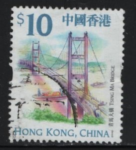 HONG KONG, 872, USED, 1999, TSING MA BRIDGE