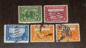 US Scott #397-400,400a Used Set F-VF