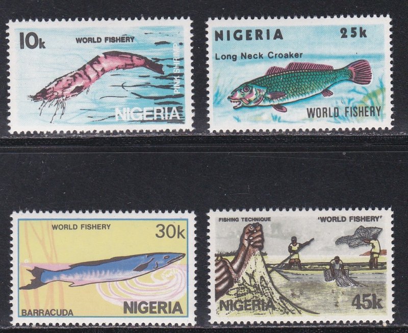Nigeria # 437-440, World Fishery, NH, 1/2 Cat.