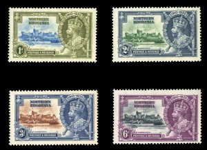 Northern Rhodesia #18-21 Cat$26, 1935 Silver Jubilee, complete set, never hinged