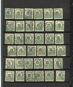 BRITISH KUT; Tanganyika 1920s GV Giraffe issue used 5c. LOT of Shades +