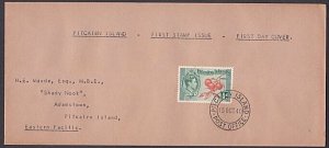 PITCAIRN  1940 GVI ½d on FDC addressed to H E Maude on Pitcairn............a4383