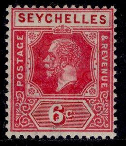 SEYCHELLES GV SG104, 6c carmine, LH MINT.