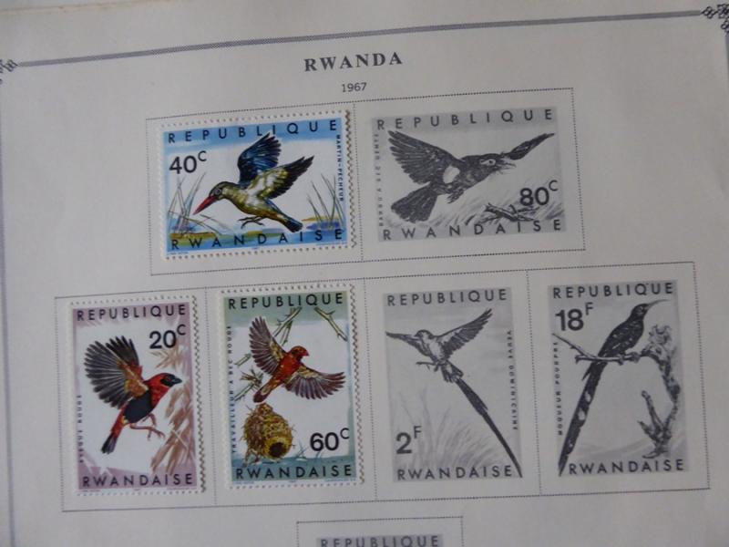 Rwanda 1962-1980  Mint/Used Stamp Collection on Scott Int Alb Pgs