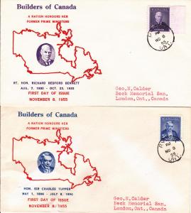 Canada # 357-358 First Day Covers, 