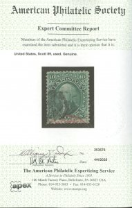 U.S. #89 USED WITH APS CERT
