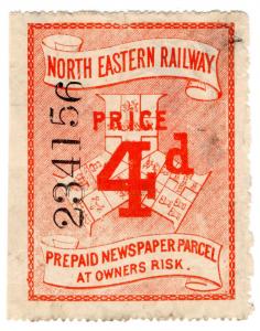 (I.B) North Eastern Railway : Prepaid Newspaper Parcel 4d
