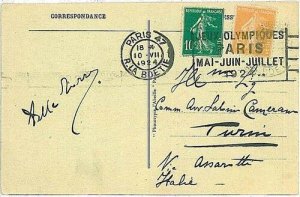 15260 - FRANCE - POSTAL HISTORY - 1924 Olympic Games POSTMARK - Rue LA BOETIE