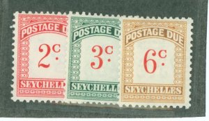 Seychelles #J1-3 Unused Single