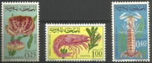  Morocco  - 1965 Shellfish set MNH  #126-8