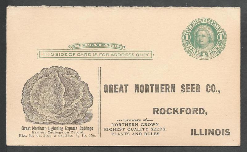 Scott #Uy6r (UPCC # R12) Advert for Great Northern Seed C...