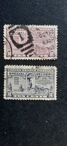 US Scott E12 and E12a; Special Delivery; used, VF centering