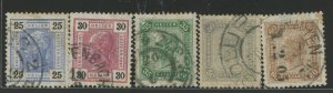 Austria #99a-101a/103a/104a  Multiple