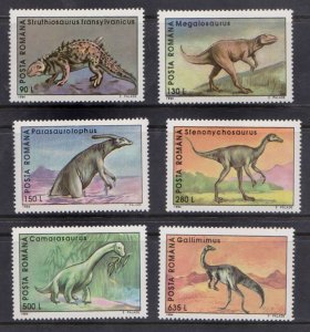 Romania MNH 4974-9 Dinosaurs 1994