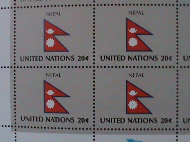 UNITED NATION-1983 SC#399-402 FLAGS SERIES-MNH SHEET-VF WE SHIP TO WORLDWIDE