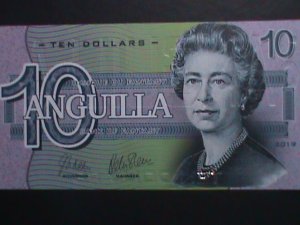 ​ANGUILLA 2019-COLLECTIBLE UNCIRCULATED POLYMAR LOVELY BEAUTIFUL NOTE VF