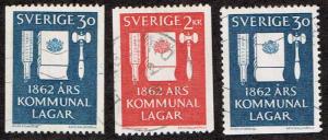 Sweden # 610 - 612 U