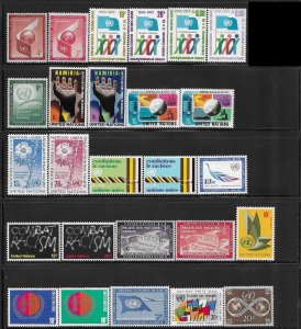 United Nations 26 diff. mnh issues mini collection   F-VF 2018 SCV $??? -12286